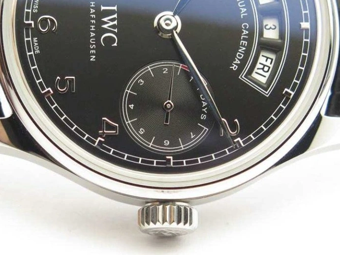 MIROTIME 0328 Portuguese Real PR Real Annual Calendar IW5035 YLF 1:1 Best Edition Black Dial On Leather Strap A Soft 7240